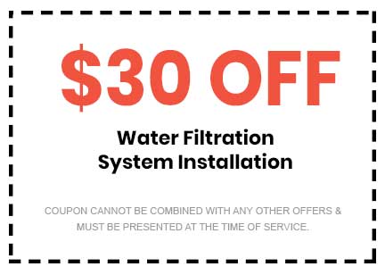 Discounts on Water Filtration System Installation