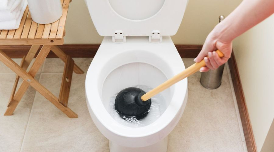 Unclogging Toilet